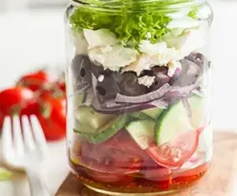 Eating Right for Your Hair - Greek Salad with Spectrum of Colours Recipe